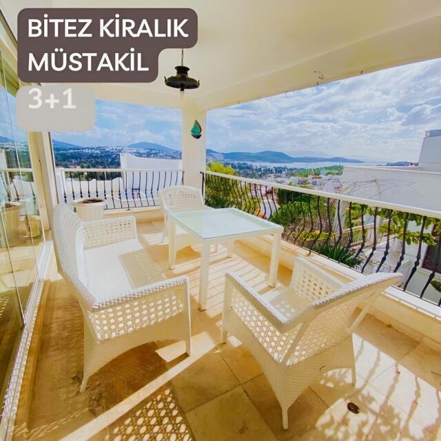 EŞYASIZ, BİTEZDE DENİZ MANZARALI, YERDEN ISITMALI 3+1 VİLLA