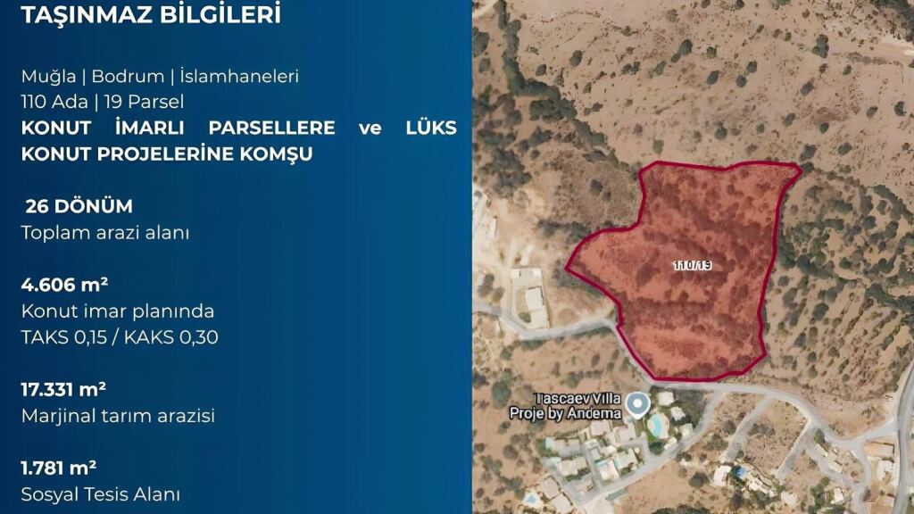 BODRUM BAĞLA MEVKİİ KONUT İMARLI + MARJİNAL TARIM ARAZİSİ - 7